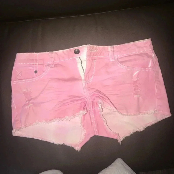 Pink Jean Shorts - Picture 1 of 3
